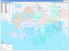 Terrebonne Parish (County), LA Digital Map Color Cast Style