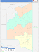 Teton County, ID Digital Map Color Cast Style