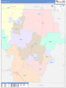 Texas County, MO Digital Map Color Cast Style