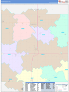 Thayer County, NE Digital Map Color Cast Style