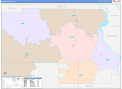 Thurston County, NE Digital Map Color Cast Style