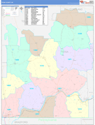 Tioga County, NY Digital Map Color Cast Style