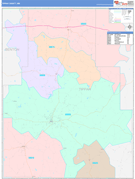 Tippah County, MS Digital Map Color Cast Style
