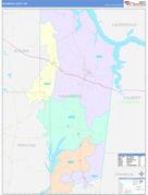 Tishomingo County, MS Digital Map Color Cast Style