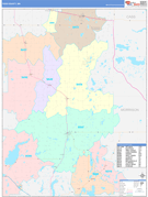 Todd County, MN Digital Map Color Cast Style