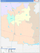 Toole County, MT Digital Map Color Cast Style