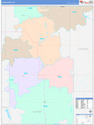 Towner County, ND Digital Map Color Cast Style