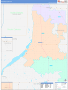 Traverse County, MN Digital Map Color Cast Style