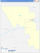 Treasure County, MT Digital Map Color Cast Style