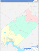 Trinity County, TX Digital Map Color Cast Style