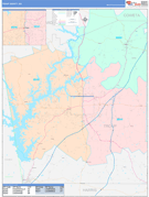 Troup County, GA Digital Map Color Cast Style