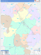 Tuscarawas County, OH Digital Map Color Cast Style