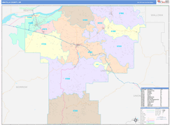 Umatilla County, OR Digital Map Color Cast Style