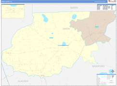 Union County, FL Digital Map Color Cast Style