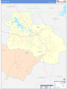 Union County, GA Digital Map Color Cast Style