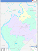 Union County, KY Digital Map Color Cast Style