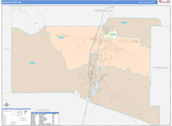 Valencia County, NM Digital Map Color Cast Style