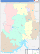 Valley County, MT Digital Map Color Cast Style