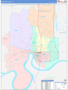 Vanderburgh County, IN Digital Map Color Cast Style
