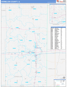 Vermilion County, IL Digital Map Color Cast Style