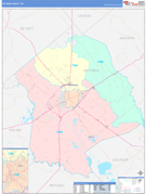 Victoria County, TX Digital Map Color Cast Style