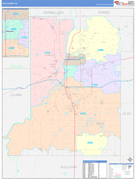 Vigo County, IN Digital Map Color Cast Style