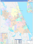 Volusia County, FL Digital Map Color Cast Style