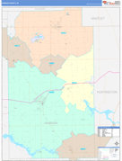 Wabash County, IN Digital Map Color Cast Style