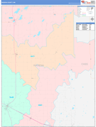 Wadena County, MN Digital Map Color Cast Style