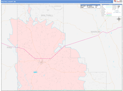 Walthall County, MS Digital Map Color Cast Style