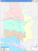 Walton County, FL Digital Map Color Cast Style