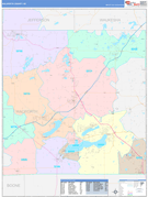 Walworth County, WI Digital Map Color Cast Style