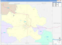 Wapello County, IA Digital Map Color Cast Style