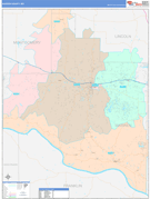 Warren County, MO Digital Map Color Cast Style