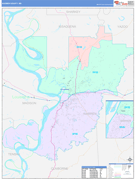 Warren County, MS Digital Map Color Cast Style