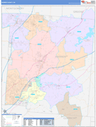 Warren County, OH Digital Map Color Cast Style