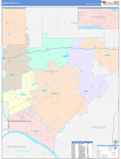 Warrick County, IN Digital Map Color Cast Style
