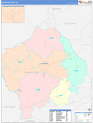 Washington County, GA Digital Map Color Cast Style