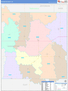 Washington County, KS Digital Map Color Cast Style