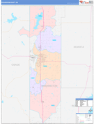 Washington County, OK Digital Map Color Cast Style