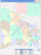 Washington County, PA Digital Map Color Cast Style