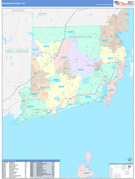 Washington County, RI Digital Map Color Cast Style