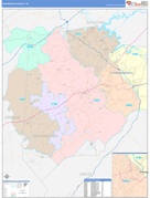 Washington County, TN Digital Map Color Cast Style