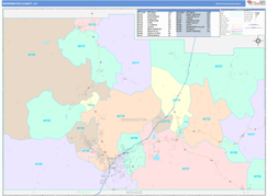 Washington County, UT Digital Map Color Cast Style