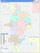 Wayne County, PA Digital Map Color Cast Style