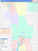 Webster Parish (County), LA Digital Map Color Cast Style