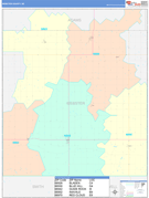 Webster County, NE Digital Map Color Cast Style