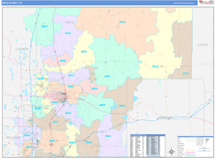 Weld County, CO Digital Map Color Cast Style