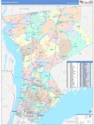 Westchester County, NY Digital Map Color Cast Style