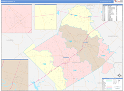 Wharton County, TX Digital Map Color Cast Style